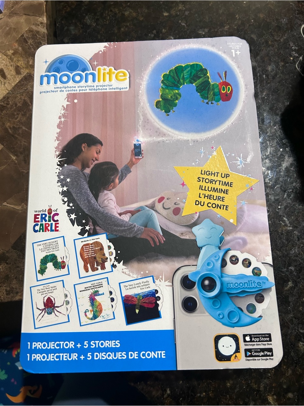 Moonlite Light-Up Storytime Projector for Kids - Blue